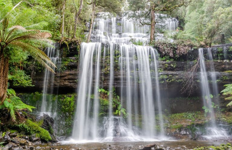 Russell Falls Waterfall in Tasmania